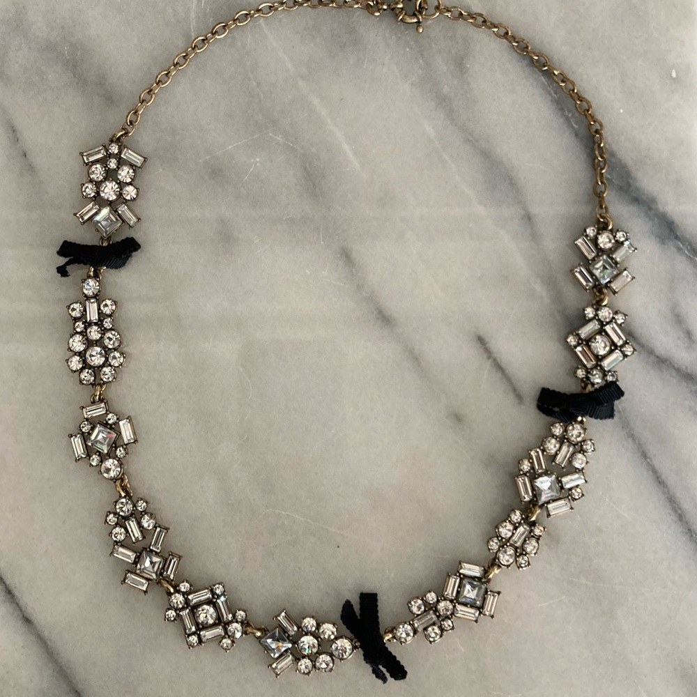 J Crew Art Deco crystal necklace